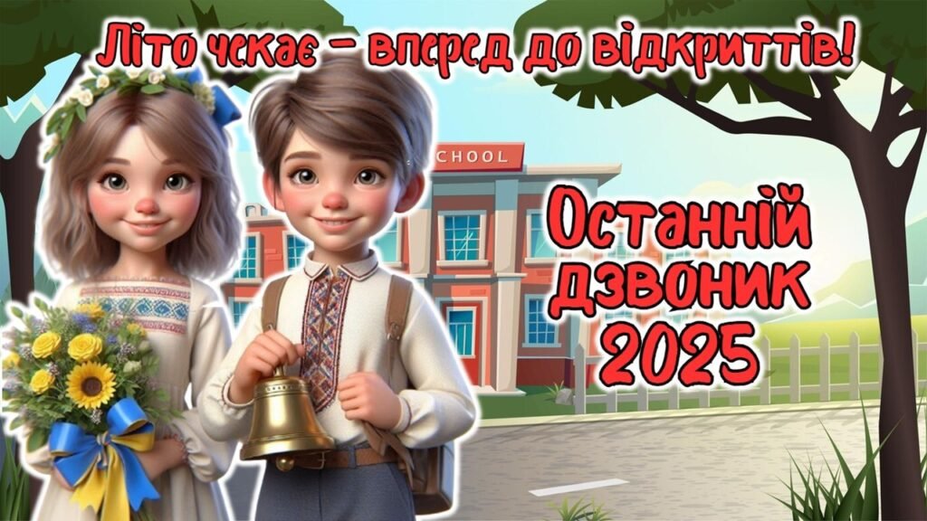 Головне зображення розробки: Останній дзвоник 2025. Останній урок 1-5 клас. Анімована інформаційно-ігрова презентація “Літо чекає – вперед до відкриттів”
