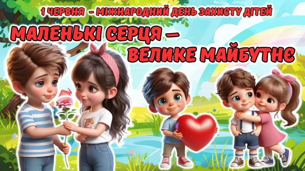 Головне зображення розробки: Анімована інформаційно-ігрова презентація “Маленькі серця – велике майбутнє” 1 червня – Міжнародний день захисту дітей