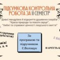 ПІДСУМКОВА КОНТРОЛЬНА РОБОТА З ГРУПАМИ РЕЗУЛЬТАТІВ ЗА ІІ СЕМЕСТР із зарубіжної літератури для 6 класу