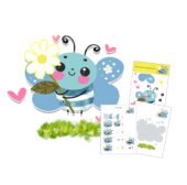 Аплікація «Метелик із квіткою» для дошкільнят (А4)