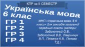 КПР за ІІ семестр. Українська мова. 6 клас НУШ (2 варіанти + відповіді)