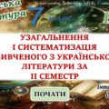 Повторення вивченого з української літератури за 2 семестр 7 клас НУШ (програма Заболотного)