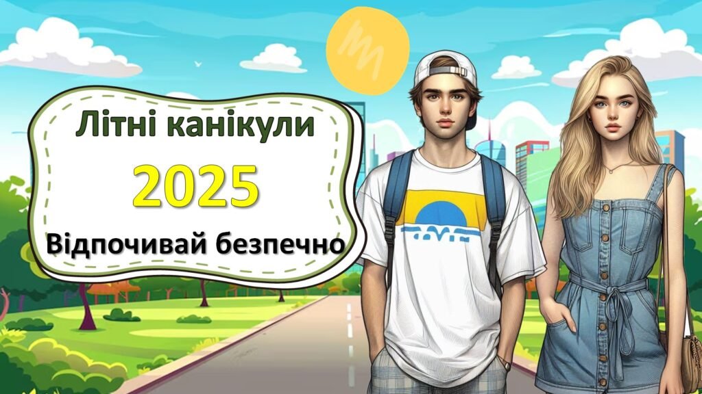 Головне зображення розробки: Інструктаж – пам’ятка з техніки безпеки на літніх канікулах “Відпочивай безпечно” Правила поведінки під час літніх канікул 2025 р.