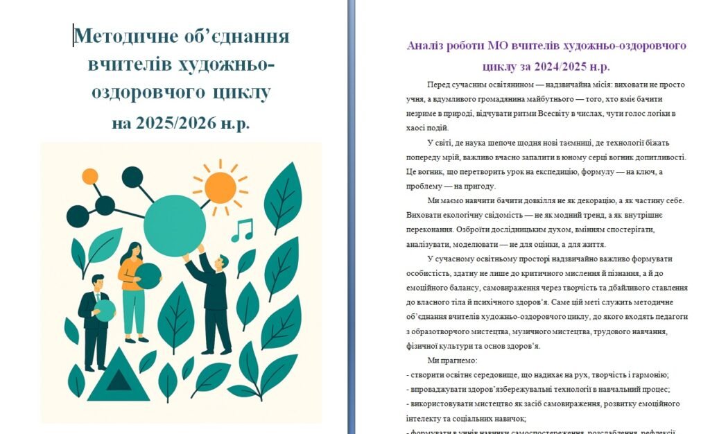 Головне зображення розробки: Методичне об’єднання вчителів художньо-оздоровчого циклу на 2025/2026 н.р.