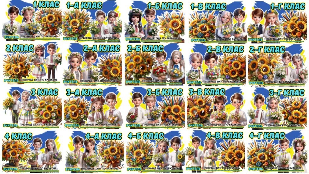 Головне зображення розробки: Таблички на двері 1-11 клас + з літерами а, б, в, г. Оформлення кабінету