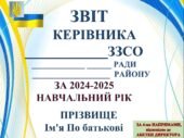 ПРЕЗЕНТАЦІЯ ЗВІТ ДИРЕКТОРА ЗАКЛАДУ ОСВІТИ за 2024-2025 н.р. (ЗА 4-МА НАПРЯМАМИ, відповідно до абетки директора) (256 слайдів)