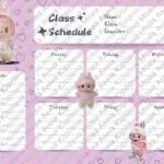 Фото розробки: Розклад занять (для дівчинки) / Class Schedule (Labubu)