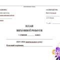 Річний план виховної роботи класного керівника на 2025/2026 н.р.