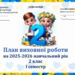 Фото розробки: Виховий план для 2 класу НУШ на І і ІІ семестр 2025-2026 н.р.