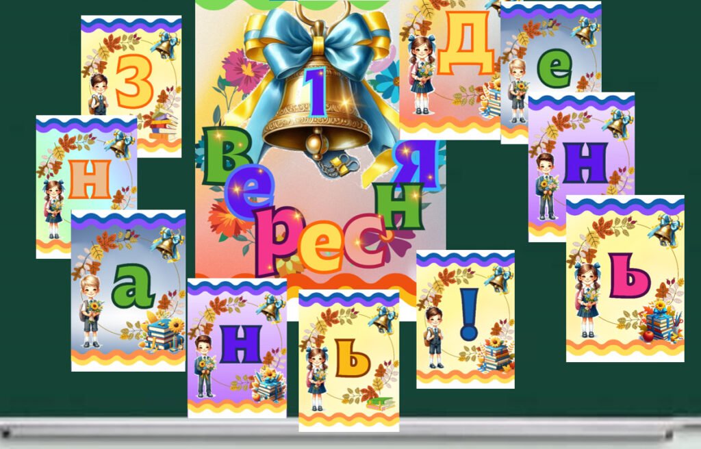 Головне зображення розробки: Оформлення до Першого дзвоника “1 Вересня – День знань!” (розтяжка, плакат)