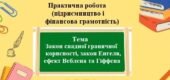 Практична робота (підприємництво та фінансова грамотність) для 8 класу на тему: Закон спадної граничної корисності