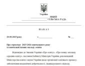 Наказ “Про структуру 2025/2026 навчального року та навчальні плани закладу освіти”