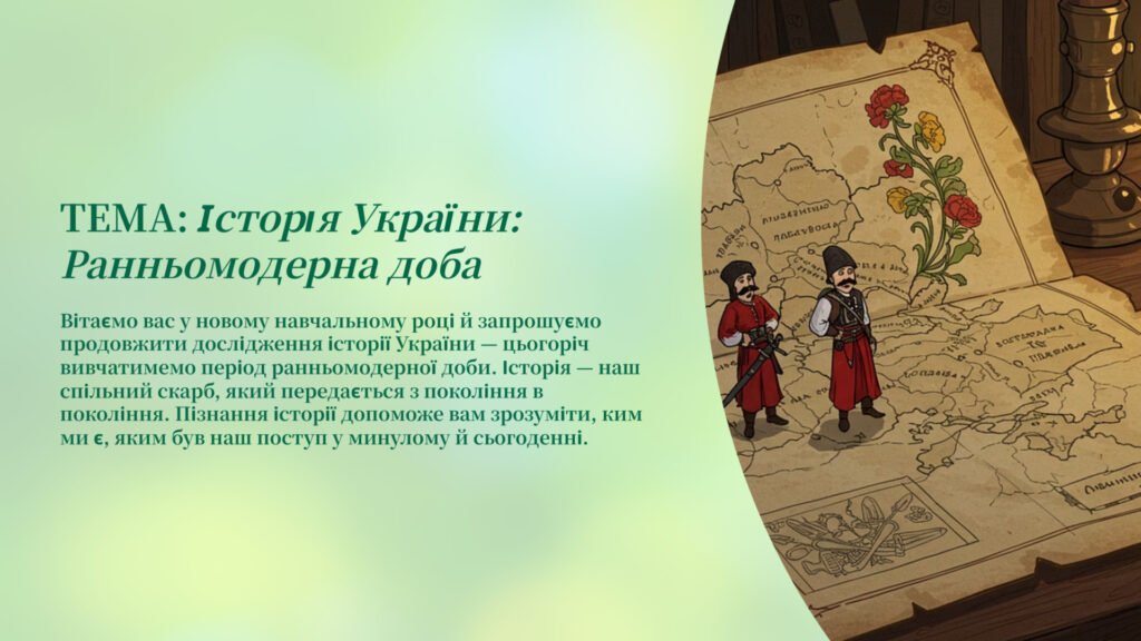 Головне зображення розробки: Інтерактивна презентація 8 клас НУШ § 1. Вступ. Ранньомодерна доба в історії людства й України