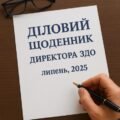 Діловий щоденник директора ЗДО на літній період – ЛИПЕНЬ, 2025