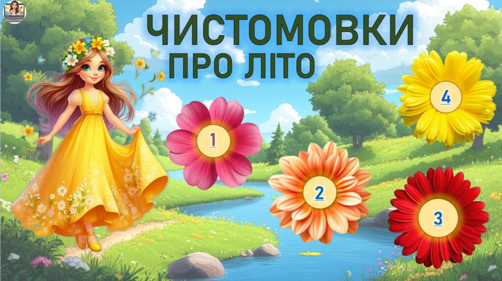 Головне зображення розробки: Презентація “Чистомовки про літо”