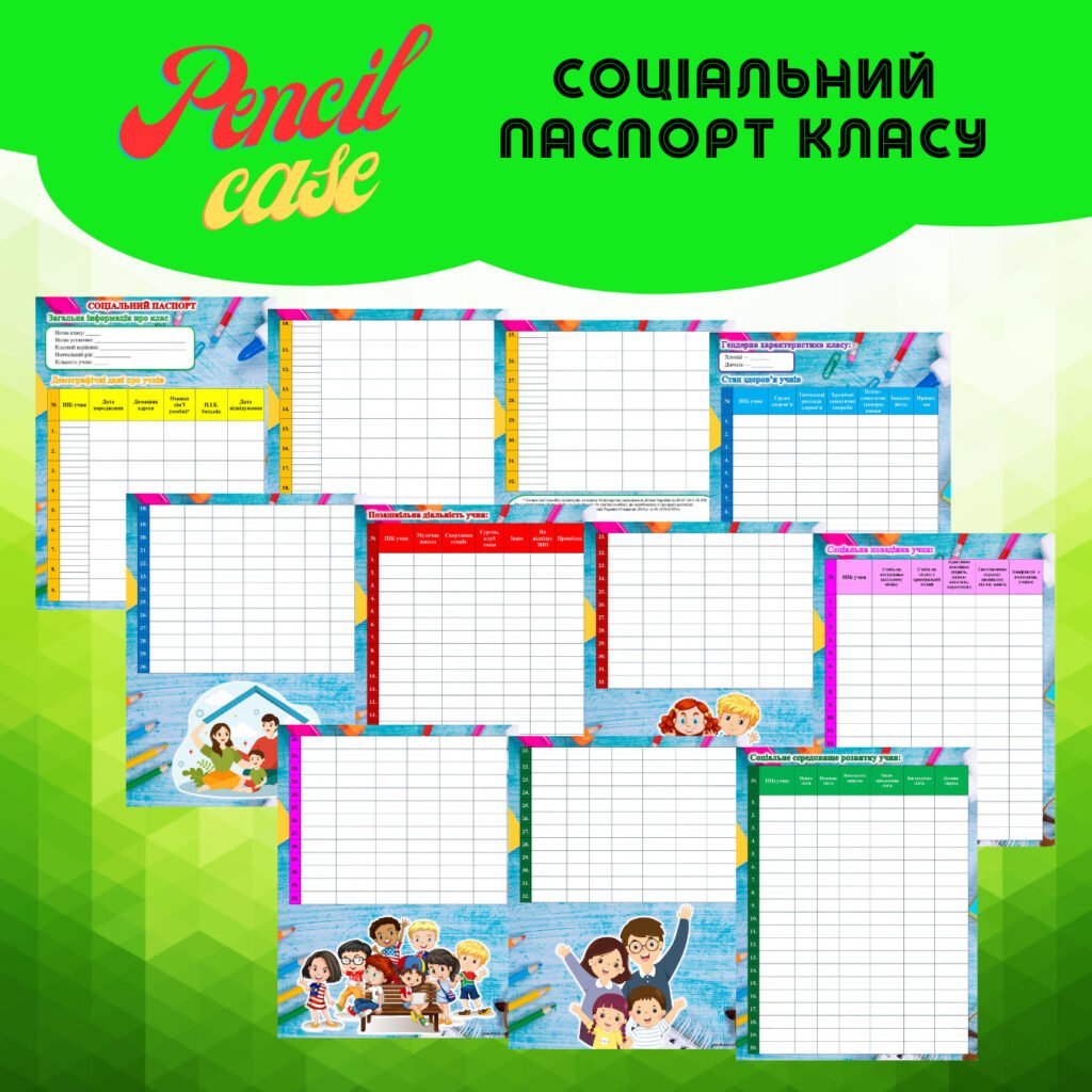 Головне зображення розробки: Соціальний паспорт класу