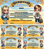 Посвідчення для 1-5 кл на 1 вересня