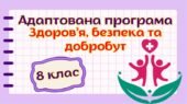 Адаптована навчальна програма “Здоров’я, безпека та добробут” 8 клас НУШ (на основі модельної програми авт. Воронцова)