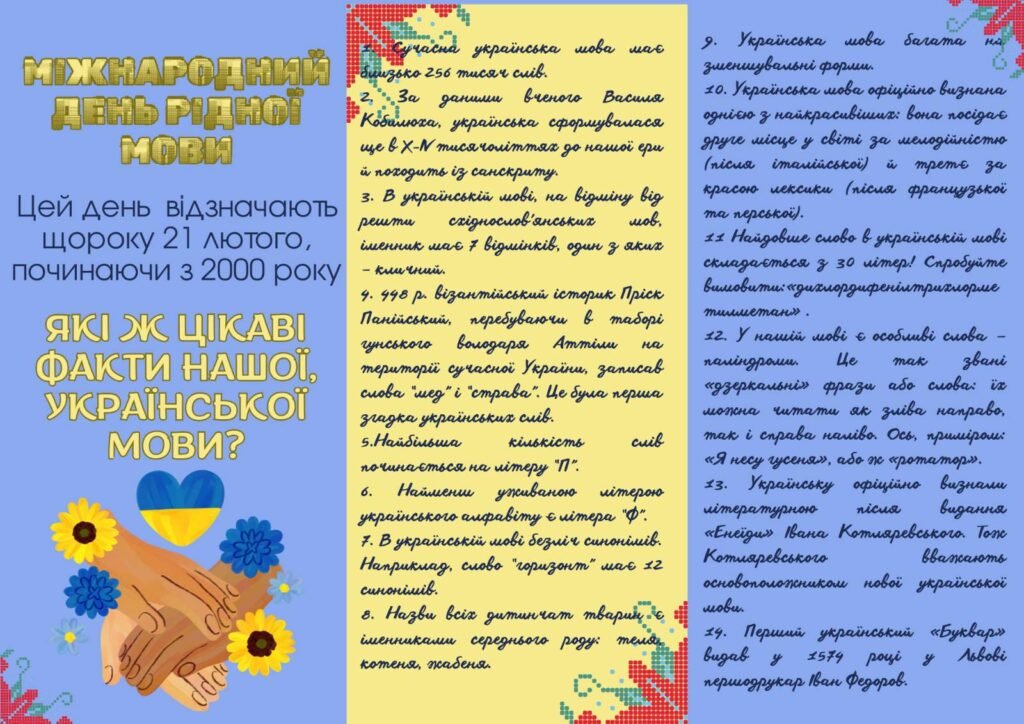 Головне зображення розробки: Буклет до Міжнародного Дня рідної мови 1,2,3,4,5,6,7,8,9, 10,11 класи