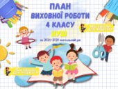 План виховної роботи класного керівника 4 класу НУШ на 2025-2026 навчальний рік