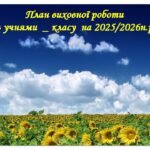 План виховної роботи для 5–9 класів на 2025–2026 навчальний рік.