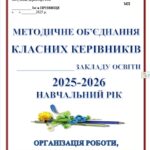 ПЛАН ЗАСІДАНЬ МЕТОДИЧНОГО ОБ`ЄДНАННЯ КЛАСНИХ КЕРІВНИКІВ В 2025-2026 НАВЧАЛЬНОМУ РОЦІ