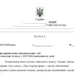 Фото розробки: Наказ “Про призначення відповідальних осіб за пожежну безпеку у 2025/2026 навчальному році”