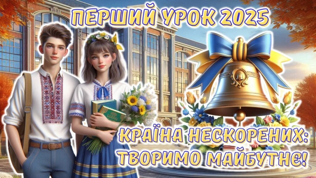 Головне зображення розробки: Перший урок 2025/2026 за рекомендаціями МОН 5-11 клас “Країна нескорених: творимо майбутнє”.