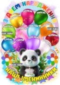 🎉 Яскравий постер «Наші Іменинники»🎉
