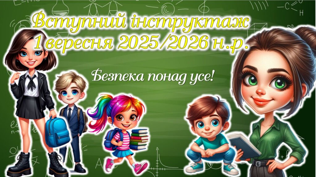 Головне зображення розробки: Вступний інструктаж з безпеки життєдіяльності учнів під час навчально-виховного процесу (на початок навчального року 2025 – 2026)