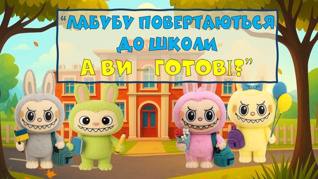Головне зображення розробки: Перший урок 2025 – 2026 Інтерактивна презентація-гра “Лабубу повертаються до школи. А ти?”