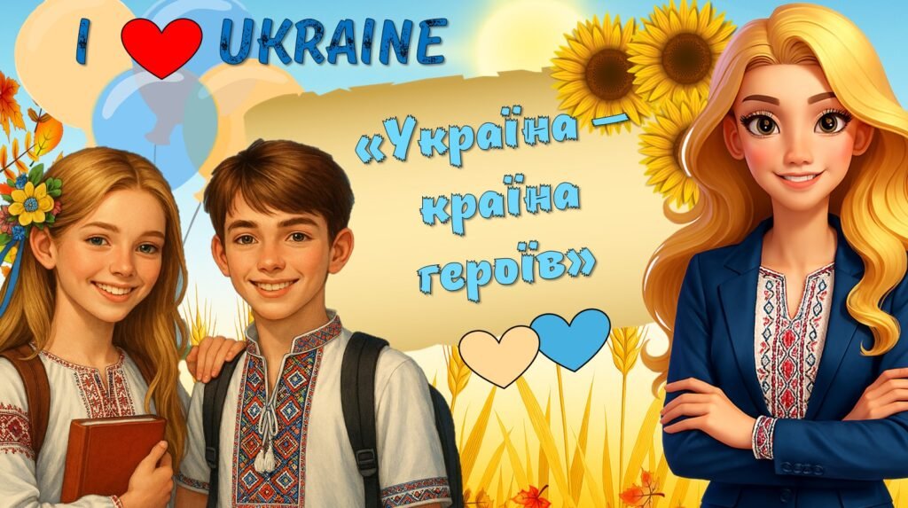 Головне зображення розробки: Перший урок 2025-2026. 💛 Україна – країна героїв 💙 Презентація 💛 Розгорнутий конспект💙