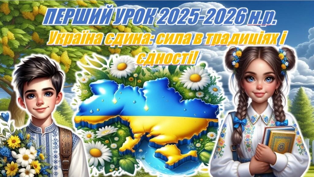 Головне зображення розробки: ПЕРШИЙ УРОК 2025-2026 “Україна єдина: сила в традиціях і єдності!” (Презентація+конспект)