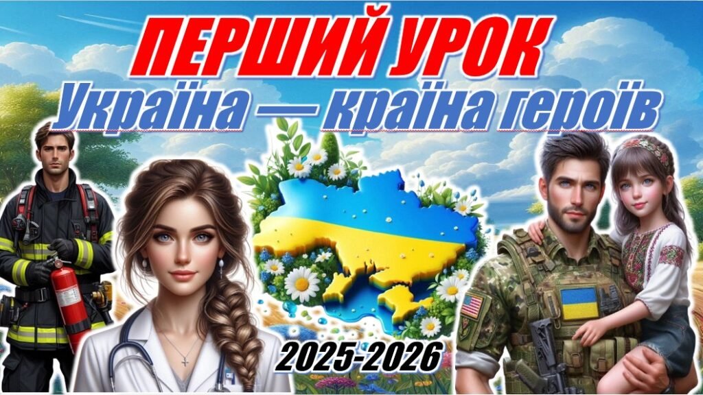 Головне зображення розробки: Перший урок 2025-2026 “Україна — країна героїв”. Інтерактивна презентація+конспект