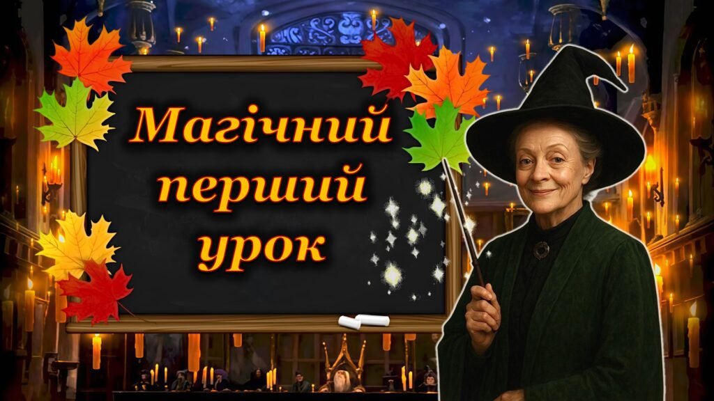 Головне зображення розробки: Інтерактивна анімована презентація-гра до першого уроку в стилі Гаррі Поттера + конспект уроку, 1 вересня 2025, перший дзвоник, день знань