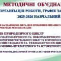 МЕТОДИЧНІ ОБ’ЄДНАННЯ ОРГАНІЗАЦІЯ РОБОТИ, ГРАФІК ЗАСІДАНЬ 2025-2026 НАВЧАЛЬНИЙ РІК 6 методичних об`єднань в 1 папці