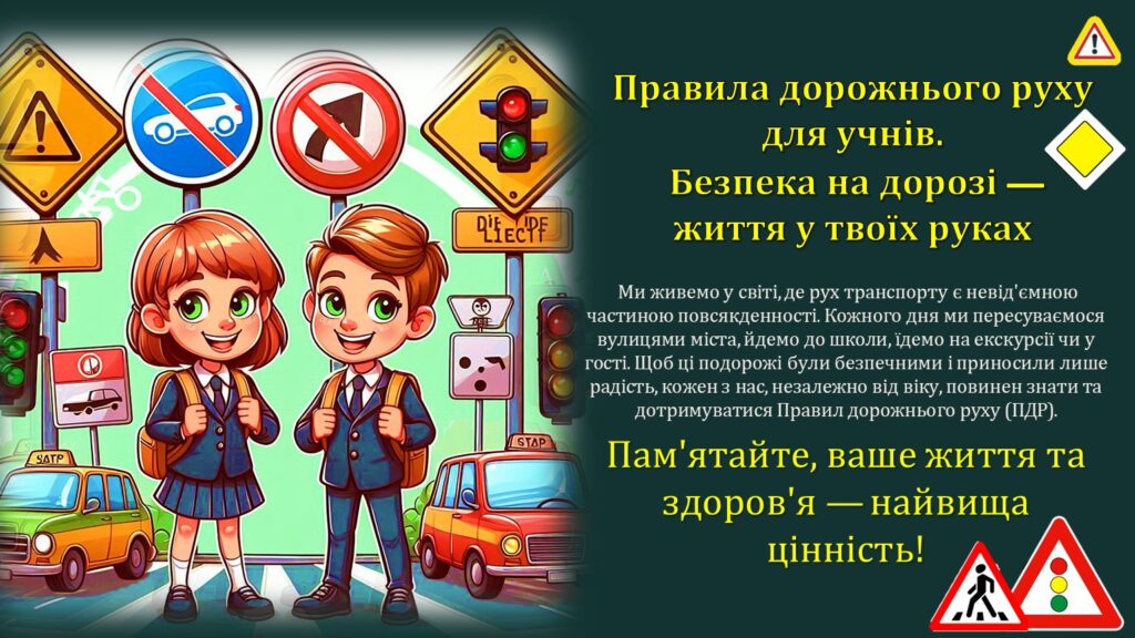 Головне зображення розробки: ПРАВИЛА ДОРОЖНЬОГО РУХУ