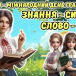 8 вересня – Міжнародний день грамотності. Анімована інформаційно-ігрова презентація “Знання – сила, слово – зброя”