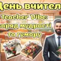 День вчителя 2025. Анімована інформаційно-ігрова презентація “Tеаcher Vibe: заряд мудрості та гумору”