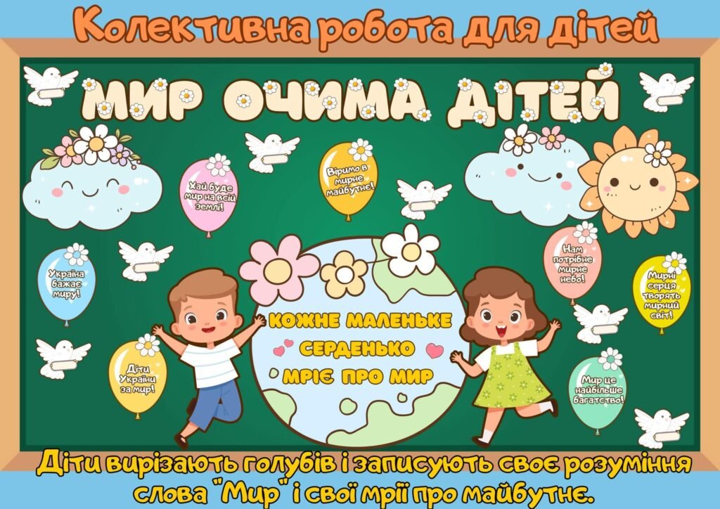 Головне зображення розробки: День миру. Колективна робота до дня Миру.