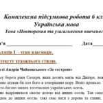 Фото розробки: КПР. 6 клас. Українська мова. “Повторення й узагальнення вивченого” за чотирма ГР; 2 варіанти (МНП Заболотний)