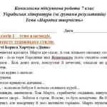Фото розробки: Комплексна підсумкова робота. 7 клас. Українська література. “Народна творчість” за чотирма ГР (МНП Заболотного) 2 варіанти