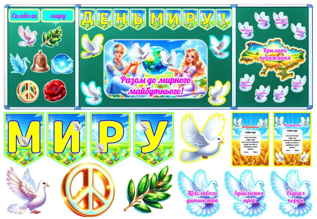 Головне зображення розробки: День миру 2025. Матеріали для оформлення