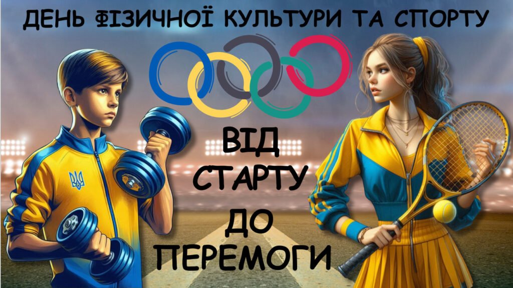 Головне зображення розробки: Універсальна інтерактивна презентація до Дня фізичної культури та спорту “Запали Олімпійський вогонь”