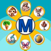 Дидактична гра для 1 класу “Сонячна квітка” з буквою М