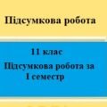 Контрольна робота з географії для 11 класу. (І семестр).