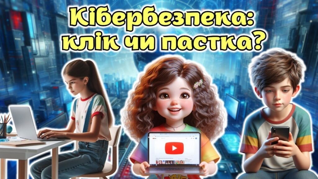 Головне зображення розробки: Анімована інформаційно-ігрова презентація “Кібербезпека: клік чи пастка?”