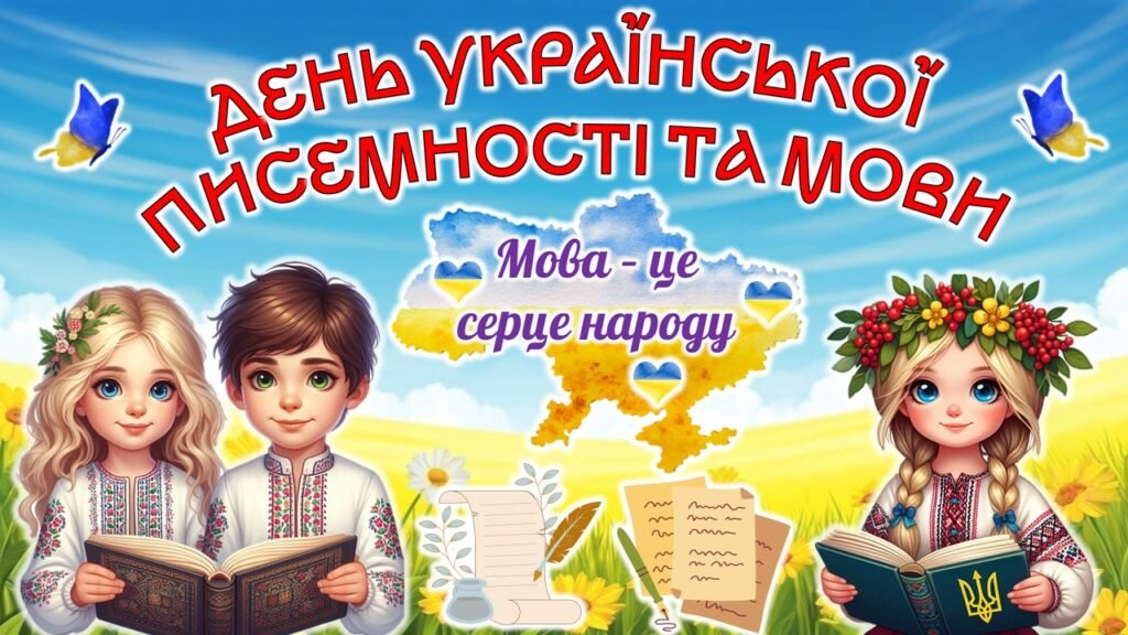 Головне зображення розробки: 27 жовтня – День української писемності та мови. Сучасна, анімована презентація.