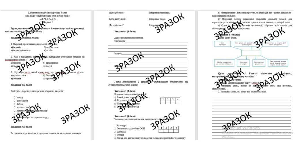 Головне зображення розробки: Комплексна підсумкова робота 5 клас Кафтан «Як люди усвідомлювали себе в різні часи.» за ГР