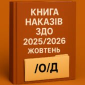 Накази директора (керівника) ЗДО. ЖОВТЕНЬ 2025 – О/Д